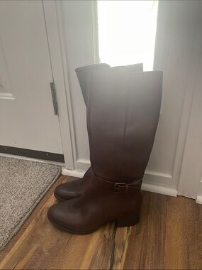 Naturalizer Tall Riding Boots in Dark Brown